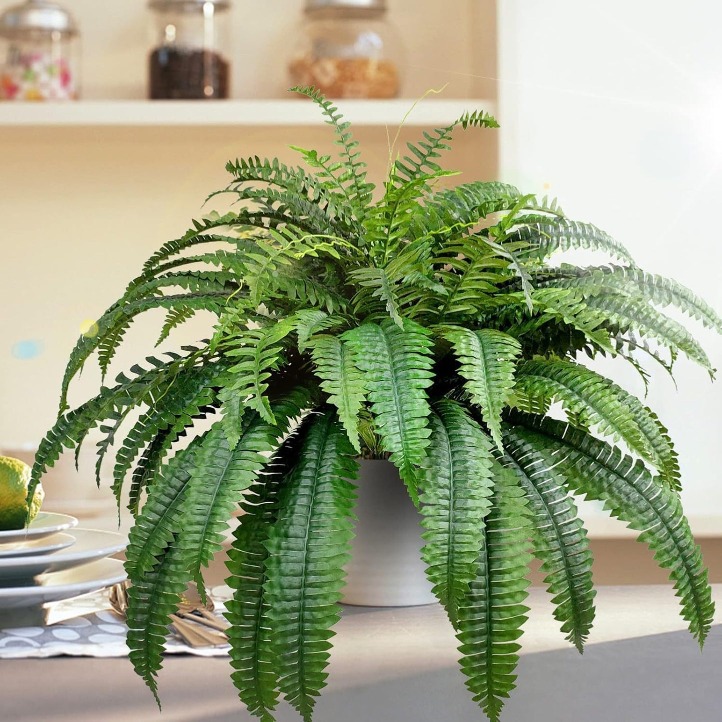 🏆Flash Sale⚡ 50K+ SOLD!🔥🌱 UV-Resistant Lifelike Artificial Boston Fern