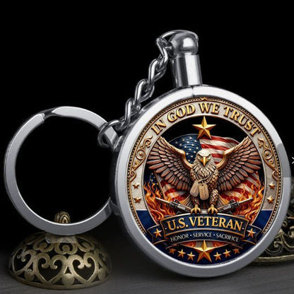 🔥Last Day 50% OFF🔥 250 Years of Freedom Veteran Tribute Coin Keychain