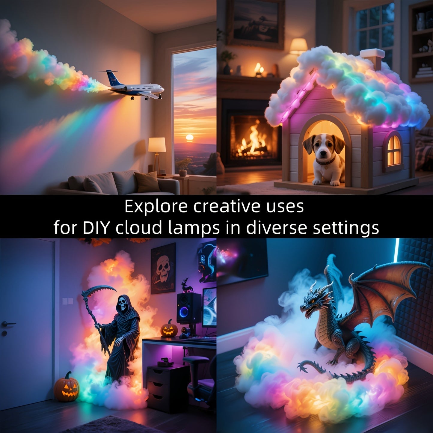 ⏳Limited-time 49% off⏰DIY USB-Powered Thundercloud LED Light Decor🌈☁️