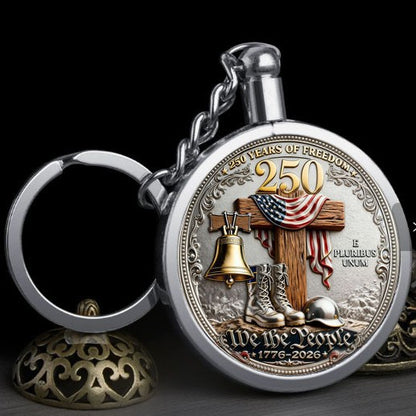 🔥Last Day 50% OFF🔥 250 Years of Freedom Veteran Tribute Coin Keychain