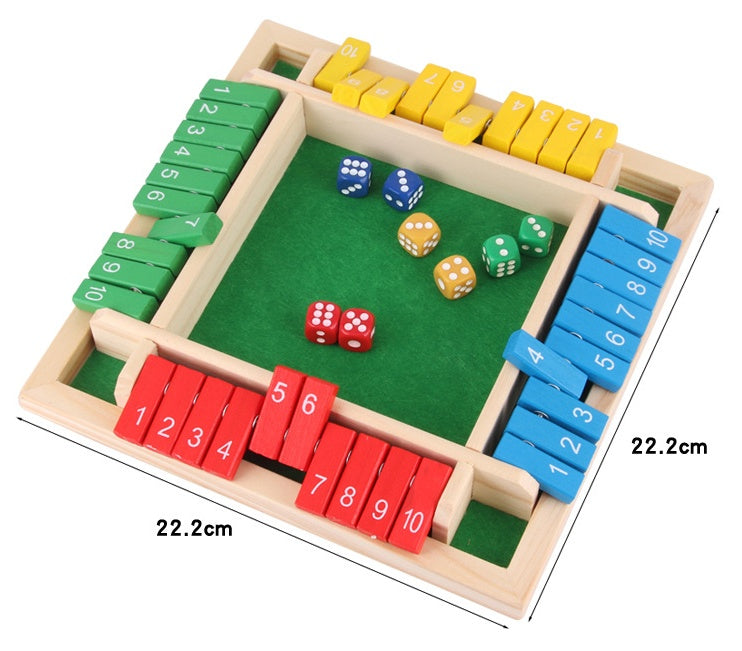 🔥Only 10 Sets Left!🕹️SHUT THE BOX-WOODEN DICE BOARD GAME