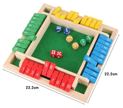🔥Only 10 Sets Left!🕹️SHUT THE BOX-WOODEN DICE BOARD GAME