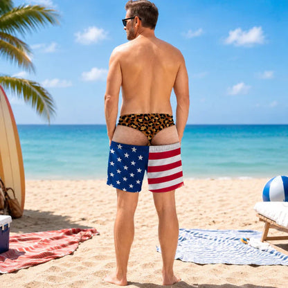 😂 Novelty Prank Swim Trunks – The Ultimate Double-Take Beach & Pool Shorts