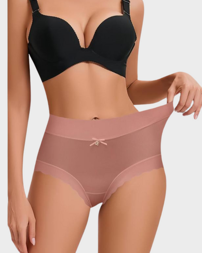 🔥Buy 2 Get 1 Free🎁Silky High-Waist Seamless Briefs With Scalloped Edges (6 pack)