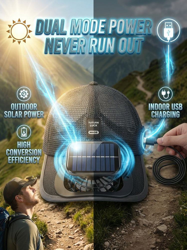 🚀 Solar Fan Hat: Sun to Breeze Instantly, No More Heatstrokes!