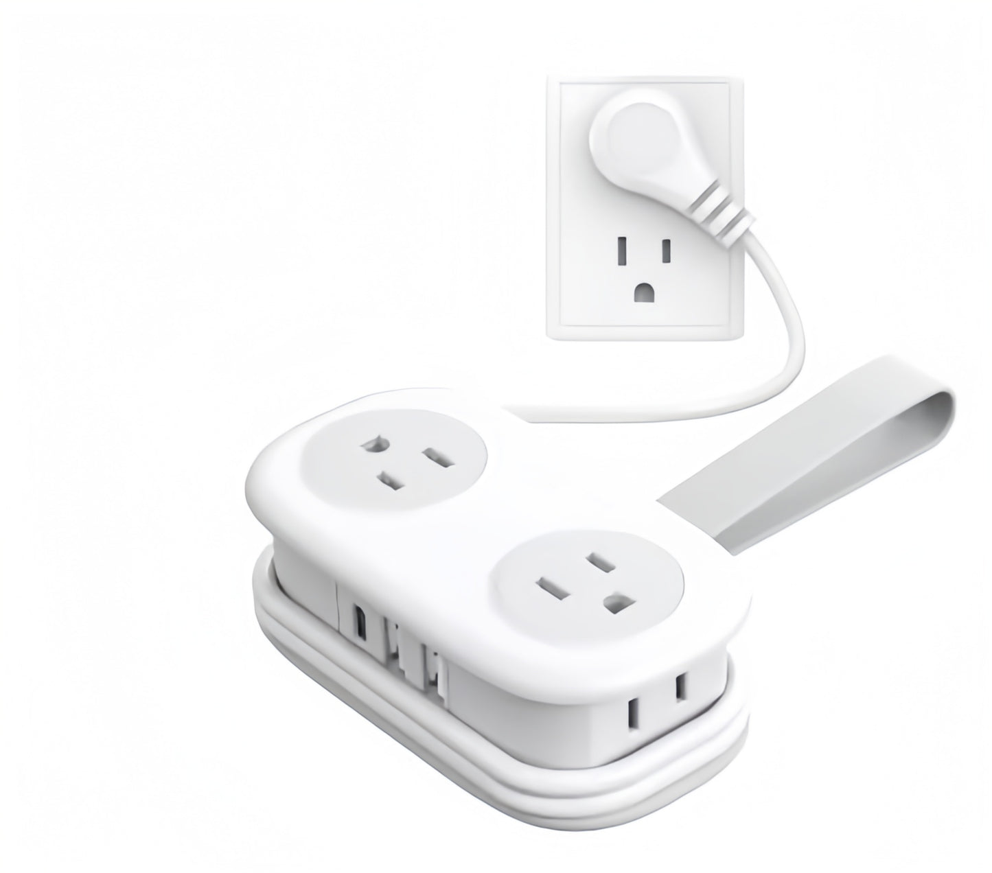 🏆Flash Sale⚡Travel Power Strip, 4 Outlets 3 USB Ports (1 USB C)