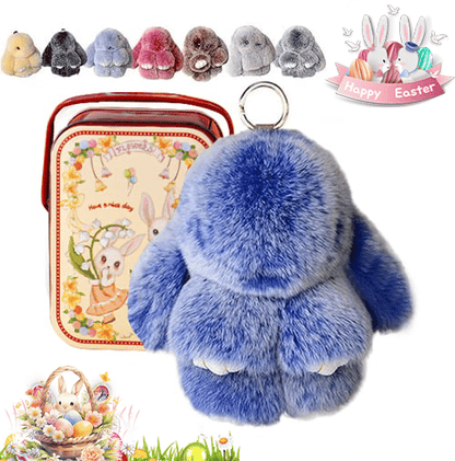 🐰Easter Cute Bunny Plush Keychain - Iron Box Gift🎁Easter Sweet Surprise