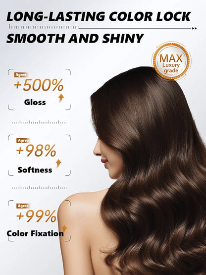🔹 Say goodbye to hair dye worries with three cutting-edge technologies! ✅ Instant results: Plant-derived ingredients cover grays in 10 seconds, leaving your hair looking noticeably younger!