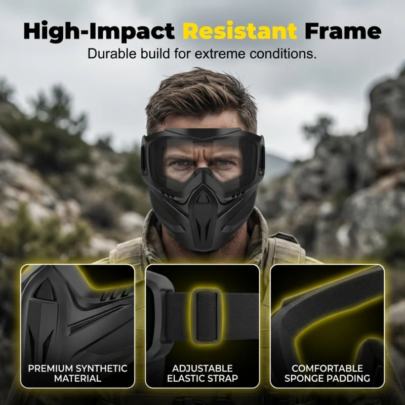 🔥LIMITED-TIME 49% OFF - Detachable Full Face Goggle Mask