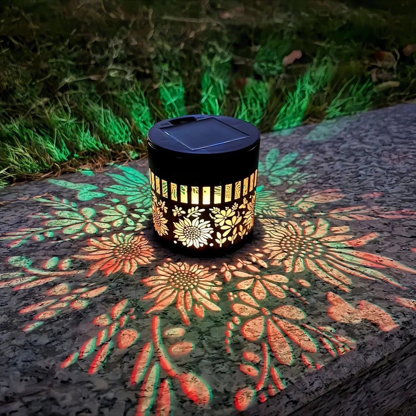 ⏳Half Price! Solar Mandala Projection Lamp, Wall & Yard Dual Use IP65 Waterproof