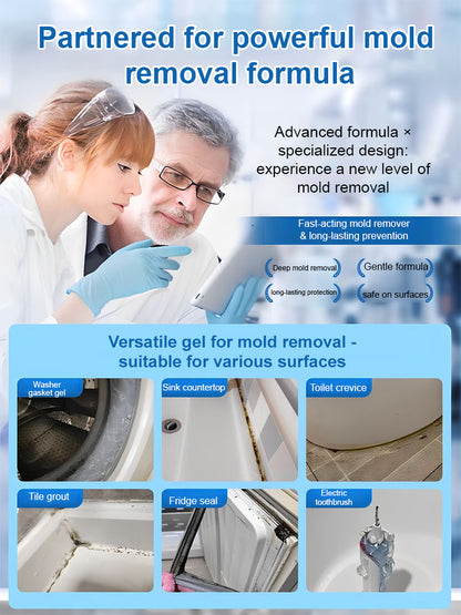 【🔥 Multi-Purpose Mold Removal Gel】 🍃Non-toxic and odorless -⏱️Quickly removes mold and bacteria -✨Gentle on surfaces