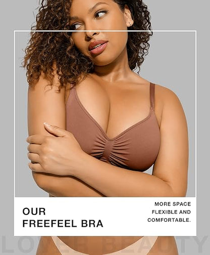 🏆Flash Sale💥Women's Full Coverage Non-Padded Wireless Sculpt Bra