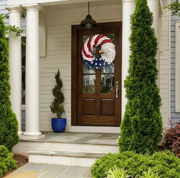 🔥Handmade U.S Eagle 250th Anniversary Patriotic Wreath💖Not for Decoration, Made for Remembrance