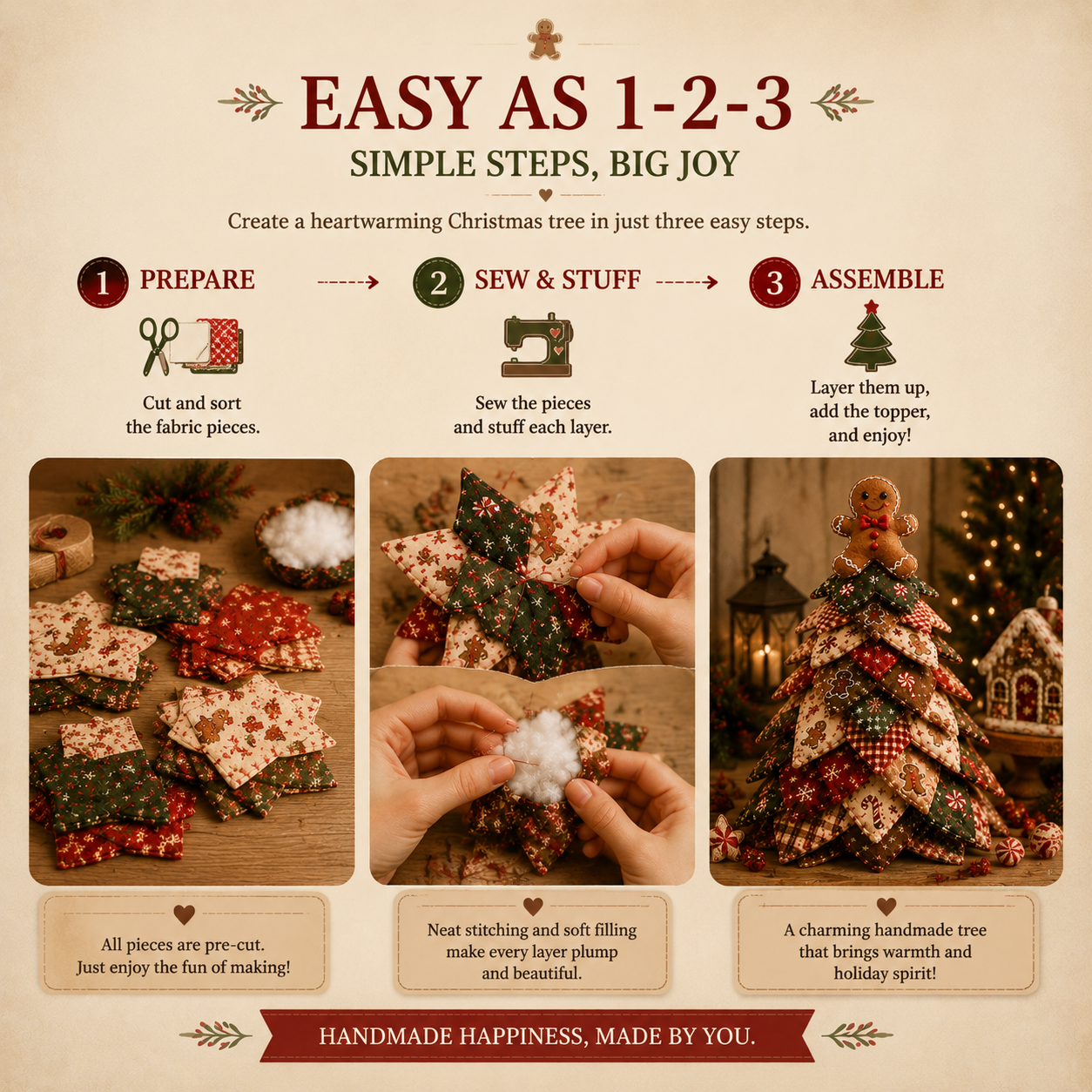 🔥Last Day 49% OFF DIY Quilted Christmas Tree Kit