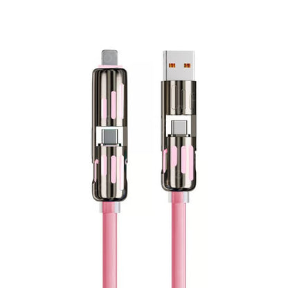 🎉اليوم الأخير - اشترِ واحدًا واحصل على الثاني مجانًا🔥 كابل شحن USB 4 في 1 (شحن سريع بحد أقصى 240 واط)