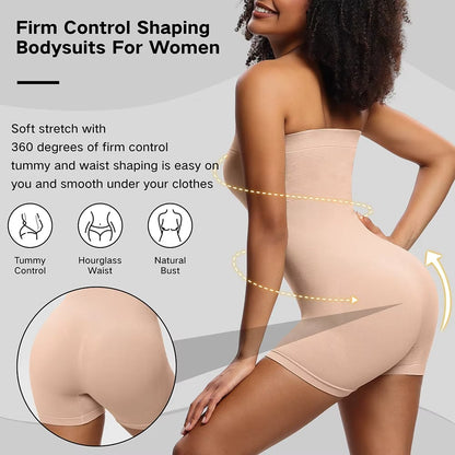 Strapless Seamless Tummy Control One-piece Body Shapewear