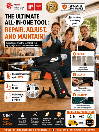 🛠️Stop paying $500 for handy repairs!🔥 Weld like a pro in 2 seconds with this military-grade tool.