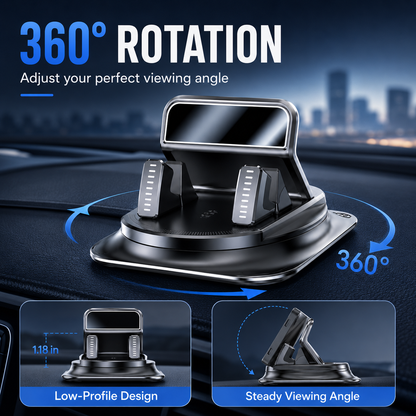 🔥Car Phone Holder 360 Degree Rotation