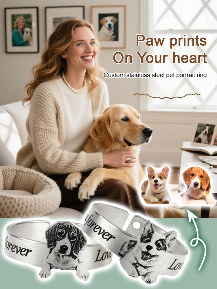【Photo Customization】Pet Memorial Ring. Turn limited companionship into eternal remembrance. 🐾💍