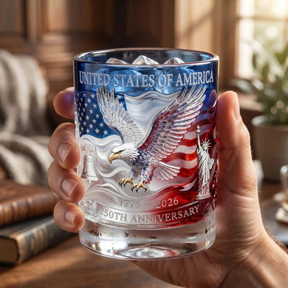 🦅Only few sets!🔥Limited Edition 2026 USA 250th Anniversary Commemorative Glass – 1776-2026 Heritage Edition