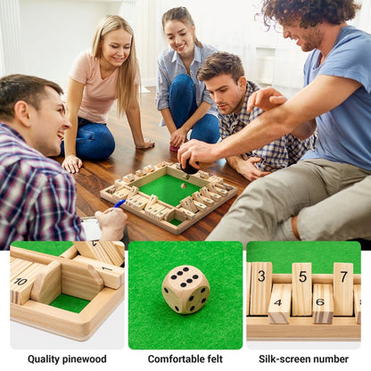 🔥Only 10 Sets Left!🕹️SHUT THE BOX-WOODEN DICE BOARD GAME