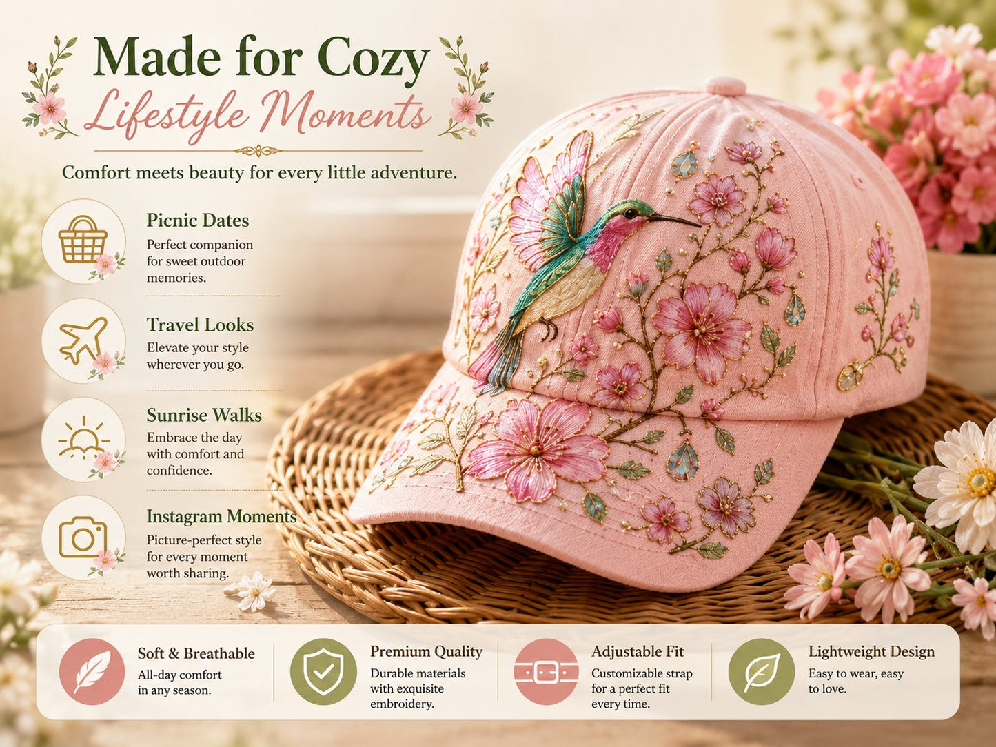 🔥Last Day 50% OFF 🌸🌿2026 Limited Edition Garden Morning Cap ✨