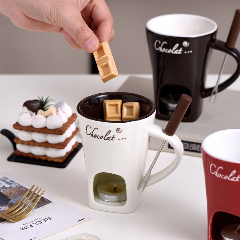 🎁Last Day Promotion 49% OFF🔥🍫 Handmade Chocolate Melting Mug – The Cozy Fondue Experience