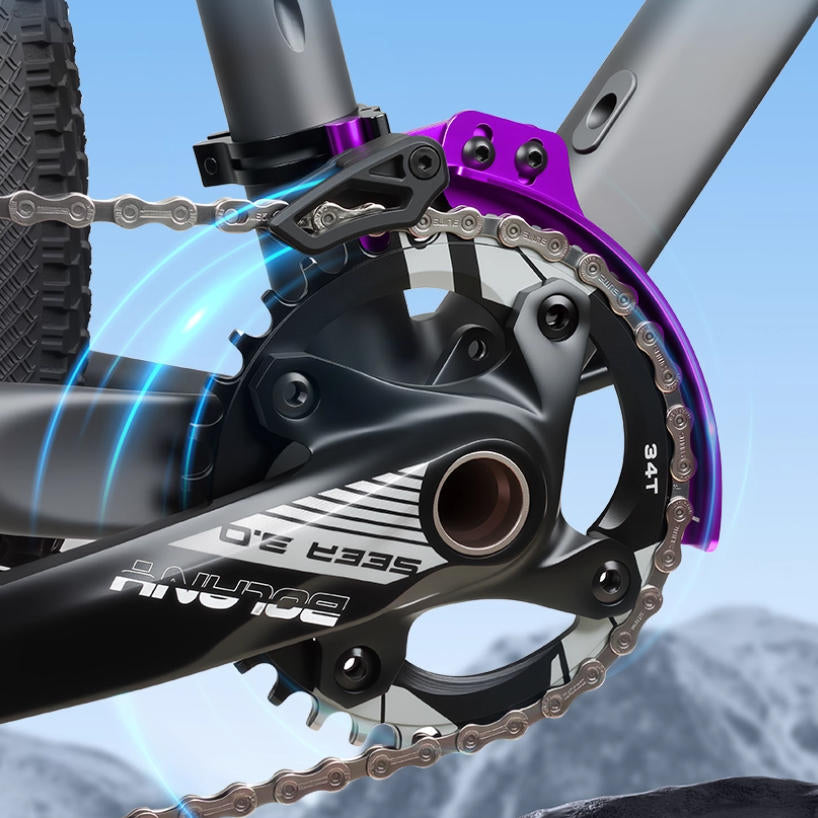 Bicycle Single Chainring Chain Stabilizer, Chain Tensioner, Anti-Drop Chain, Front Derailleur Adapter Ring, Anti-Fouling Three-In-One