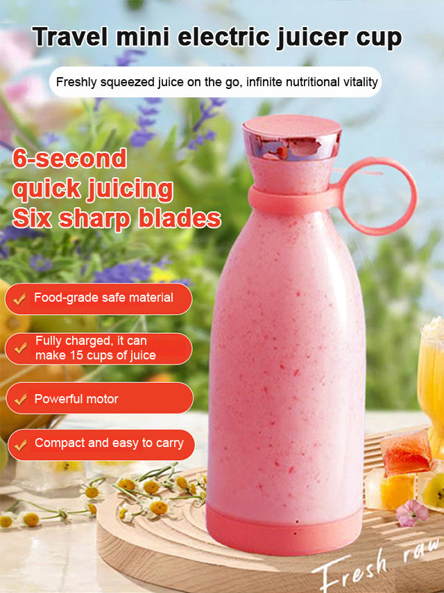 Mini Electric Juicer 🥤 Seedless Smooth 5-Second Fast Juicing