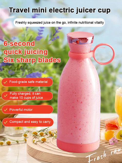 Mini Electric Juicer 🥤 Seedless Smooth 5-Second Fast Juicing