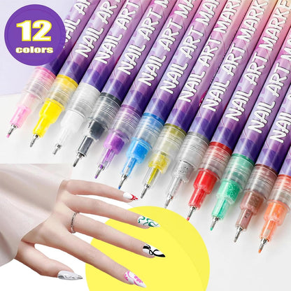 🔥Buy 2 Get 1 Free🎨12 Colors Nail Art Pens Set