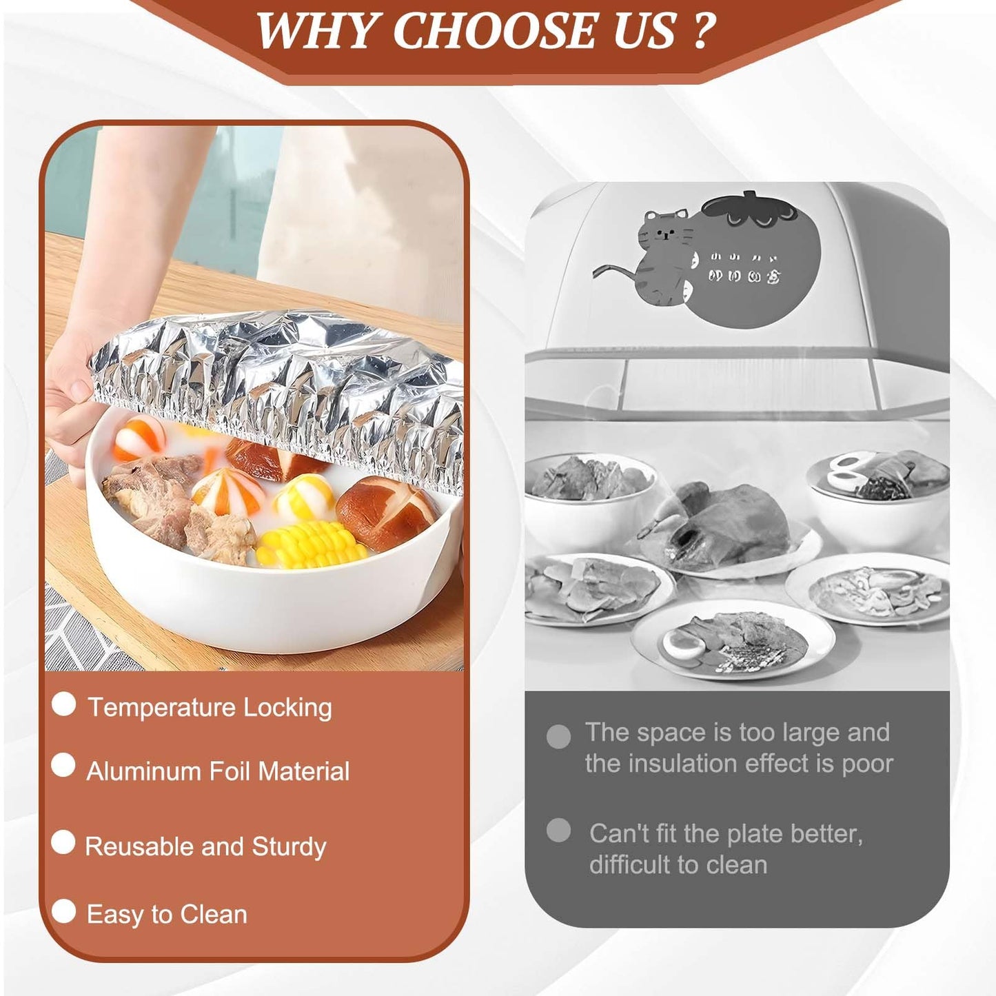 💥Reusable Aluminum Foil Food Covers