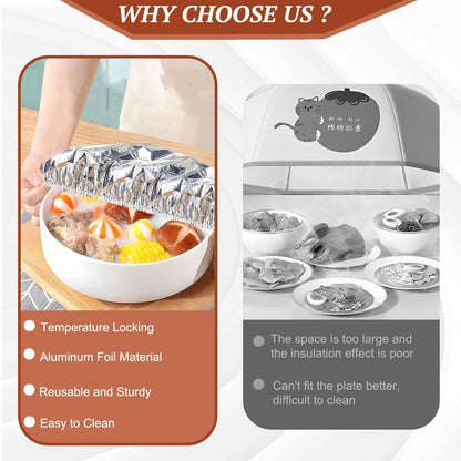 💥Reusable Aluminum Foil Food Covers