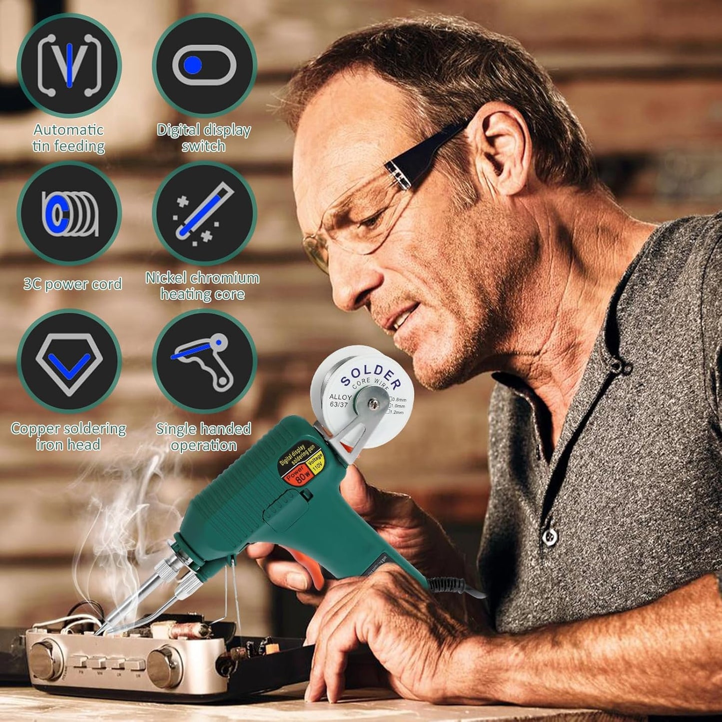 Engineer recommended, with digital display, high power, internal heating welding tool🔧