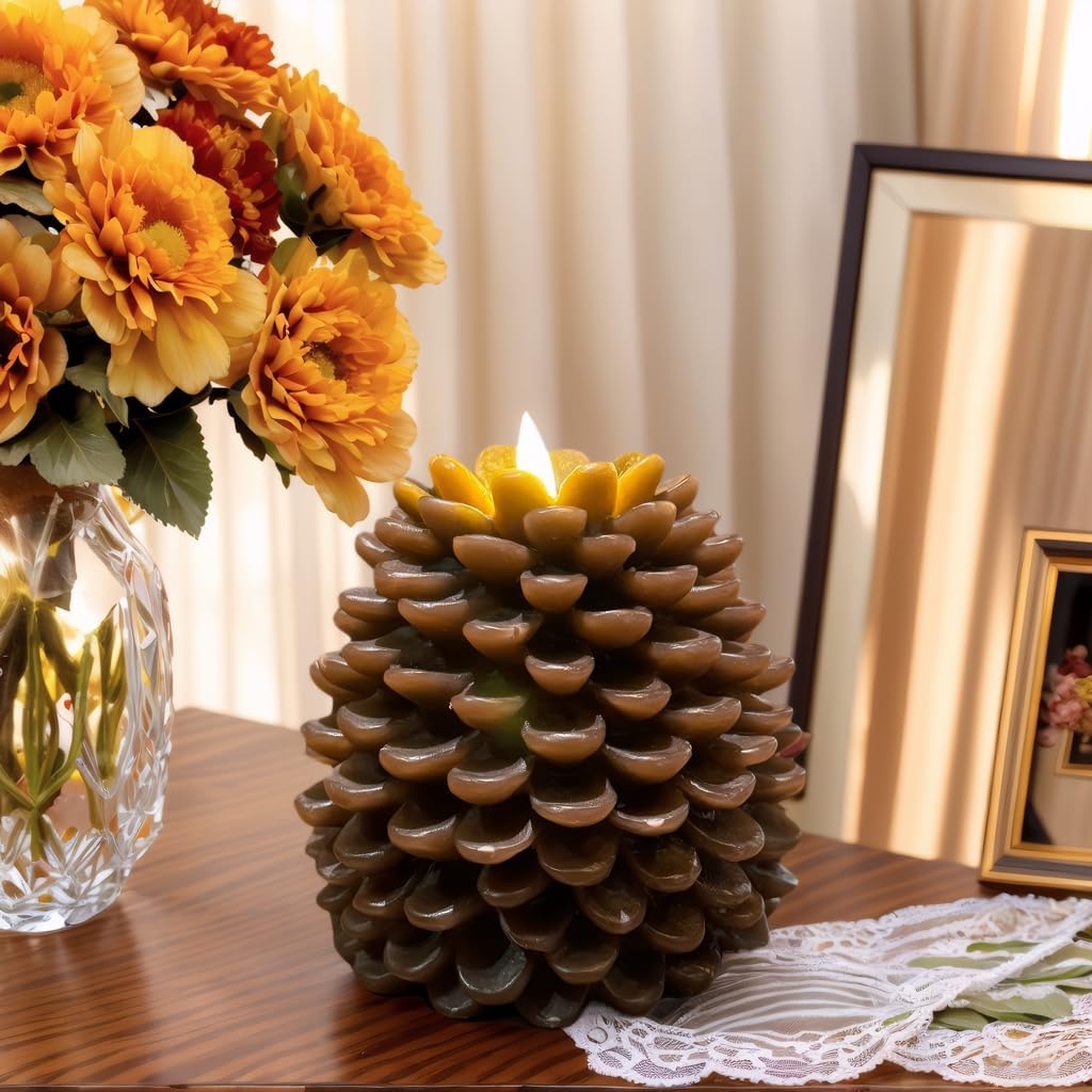 🎁Christmas promotion ✨Flameless Pinecone Candles