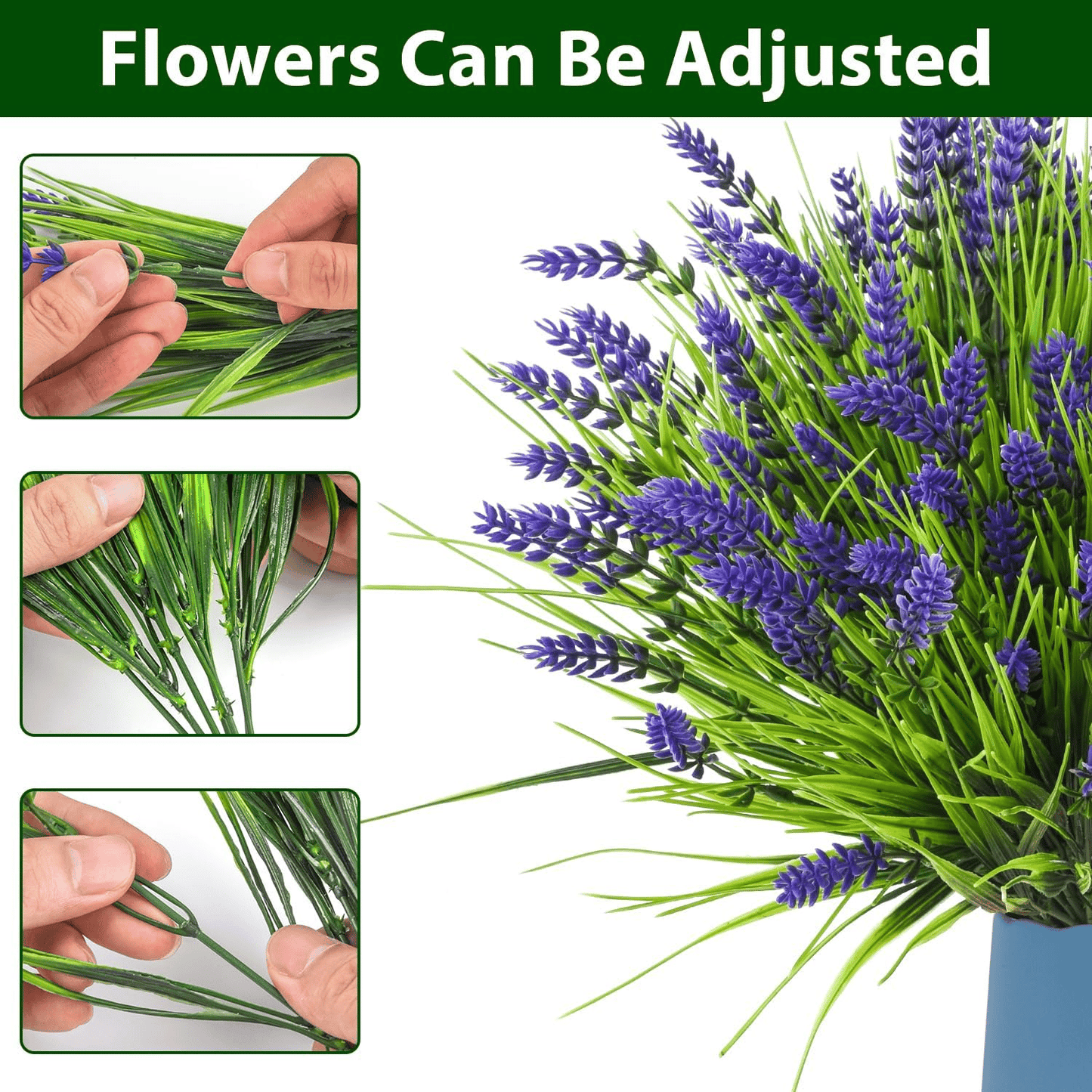🎁Mother's Day Sale-50% Off!🔥UV Resistant Outdoor Lavender Artificial Flowers
