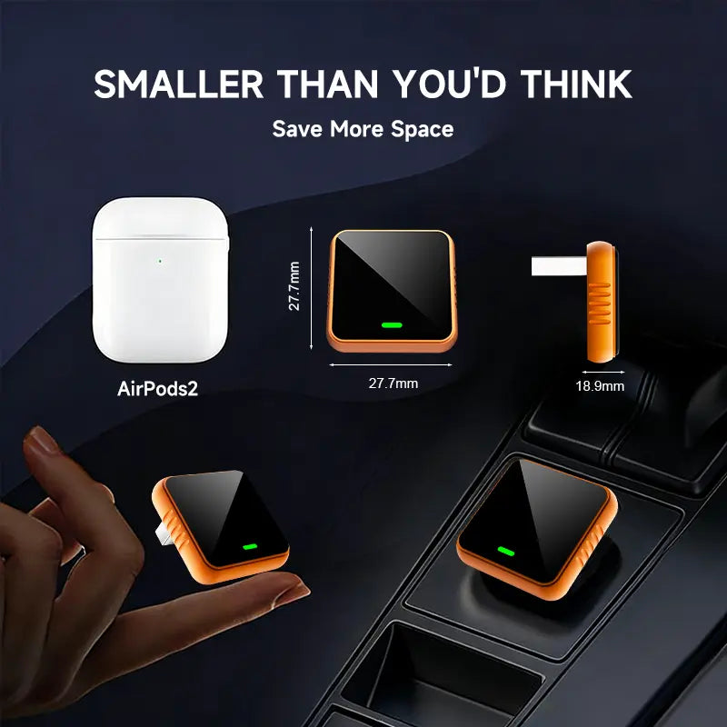 🔥HOT SALE - 2026 Mini Cube Pro 3.0 Wireless CarPlay Adapter: Wireless Auto-Connect for iPhone & Android