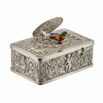 🦜✨Handcrafted 3D Embossed Bird Vintage Music Box – Timeless Charm
