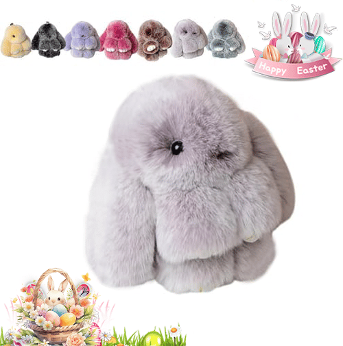 🐰Easter Cute Bunny Plush Keychain - Iron Box Gift🎁Easter Sweet Surprise