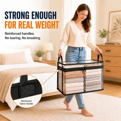 🎉Factory Clearance Sale 75% OFF📦Large Heavy-Duty Thick Plastic Clear Storage Bag for Clothes, Moving & Storage