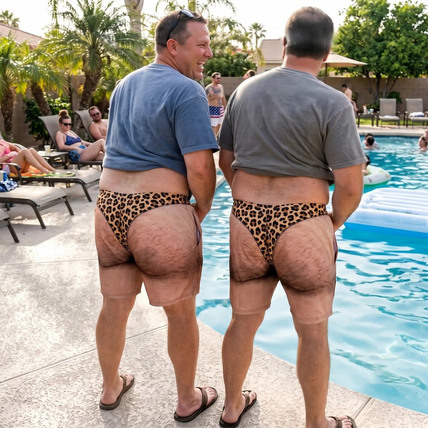 😂 Novelty Prank Swim Trunks – The Ultimate Double-Take Beach & Pool Shorts