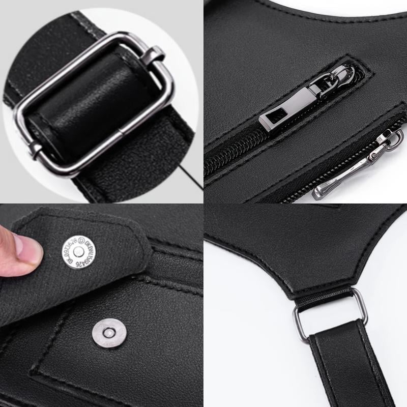 🔥Last Day 48% OFF-Premium Leather Adjustable Underarm Shoulder Bag for Men