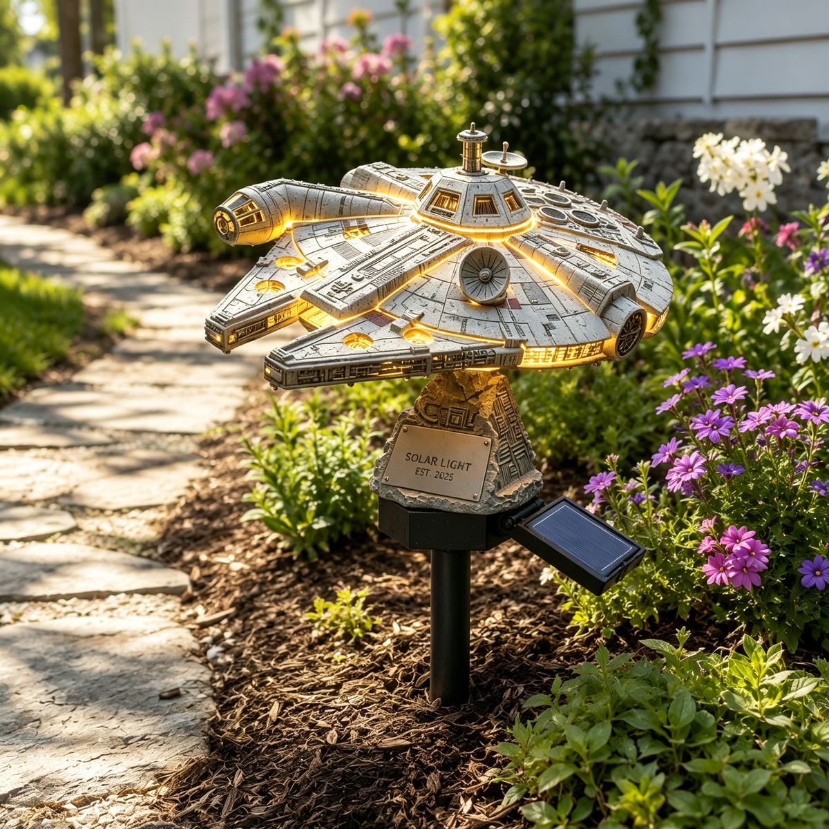 🌟60th Anniversary Enterprise NCC-1701 Solar Garden Light