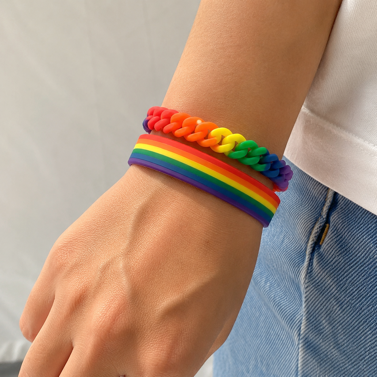 Rainbow Pride Silicone Wristbands Set – 🎁Buy 1 Get 1 Free