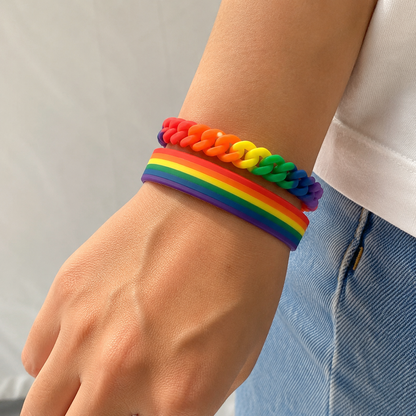 Rainbow Pride Silicone Wristbands Set – 🎁Buy 1 Get 1 Free