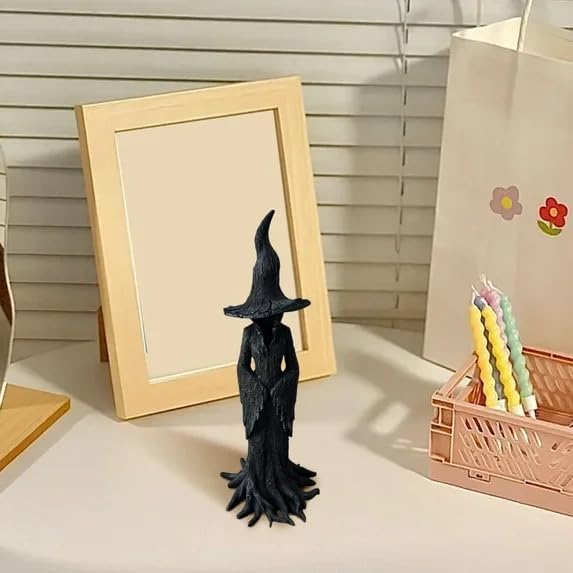 🧙‍♀️💫Hand-Painted Enchanting Witch Statue: The Guardian of Your Home (✨Same as in the video)