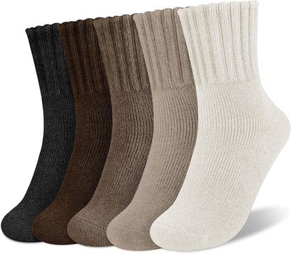 🏆 Buy 3 Get 2 Free - Women's Solid Mid-calf Socks