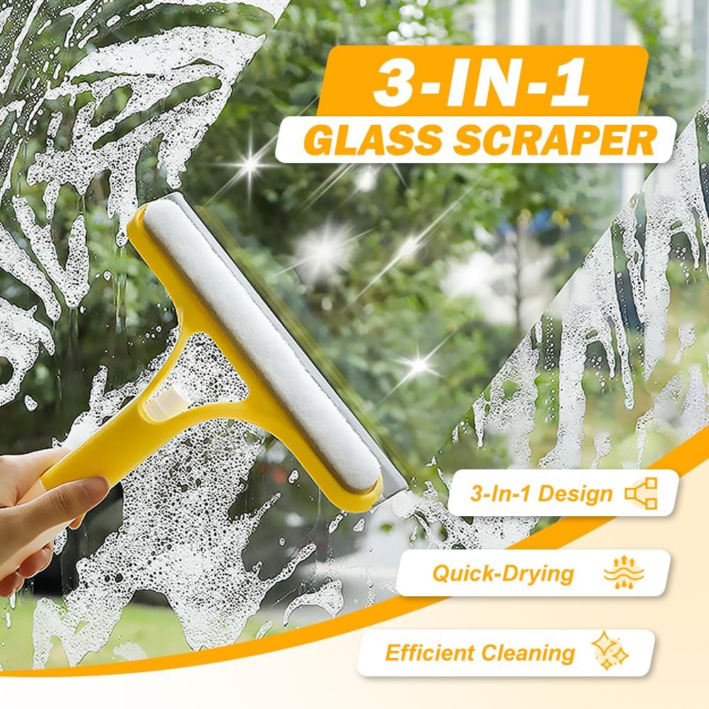 💥Buy 1 Get 1 50% OFF🔥3 in 1 Window Cleaning Scraper