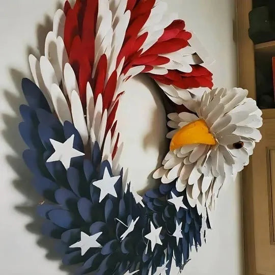 🔥Handmade U.S Eagle 250th Anniversary Patriotic Wreath💖Not for Decoration, Made for Remembrance
