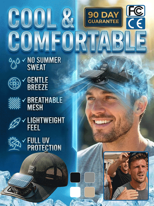 🚀 Solar Fan Hat: Sun to Breeze Instantly, No More Heatstrokes!